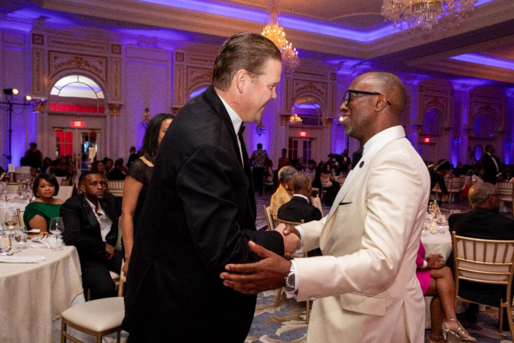 In Photo: Nate Gatten, Chief Government Affairs Officer at American Airlines with Ron Busby Sr., USBC President & CEO